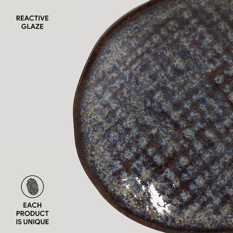 Porto Brasil Everyday Organic Handmade Geometric Stoneware Bowl Set - Set of 6