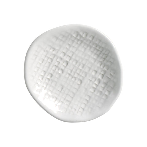 Everyday Minimalist Glazed Embossed Stoneware Salad Plate Set