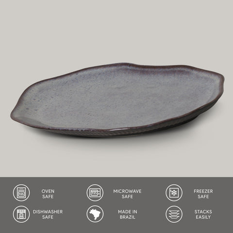 Porto Brasil Porto Brasil Everyday Organic Abstract Hand Finished Serving Platter - Set of 4