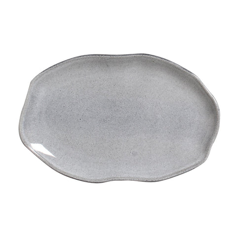 Porto Brasil Organic Abstract Hand Finished Stoneware Serving Platter - Set of 4