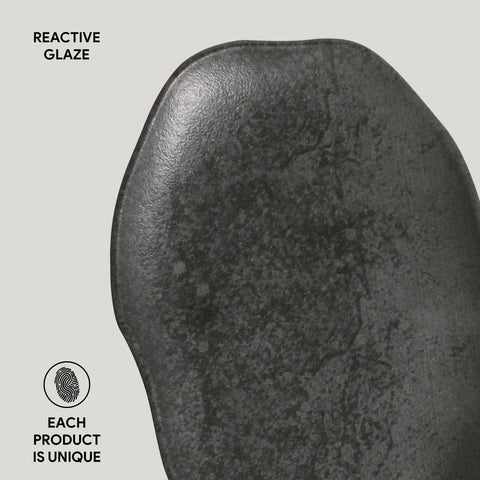 Porto Brasil Porto Brasil Modern Abstract Hand Finished Stoneware Serving Platter - Set of 4