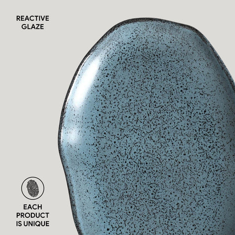 Porto Brasil Modern Abstract Hand Finished Stoneware Serving Platter - Set of 4