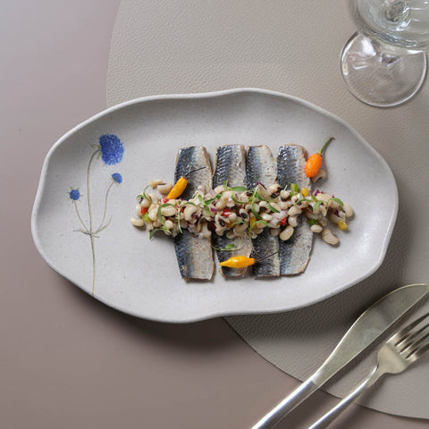 Porto Brasil Organic Hand Finished Stoneware Serving Platter - Set of 4