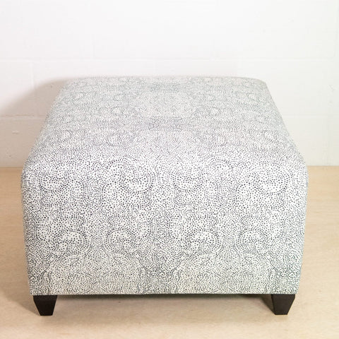 Palizada Timeless Minimalist Cocktail Ottoman with Block Feet