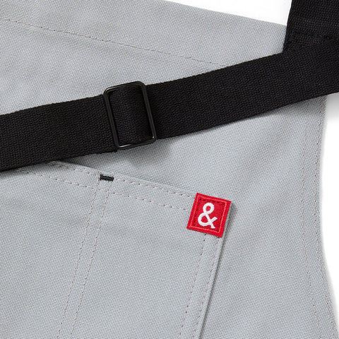 Bib Apron with Adjustable Patch Pockets