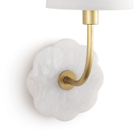 Camilla Accent Elegant Sconce with Scallop Trim Wall Light