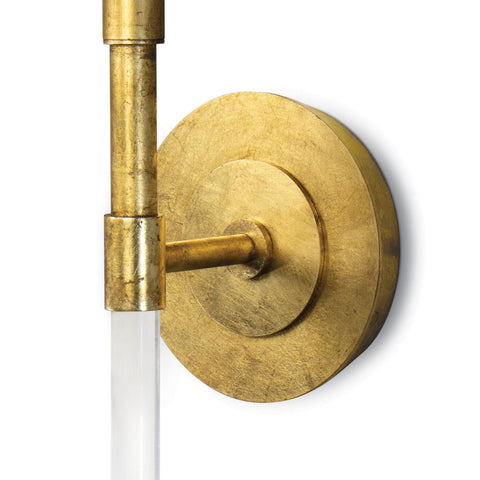 Accent Auburn Column Sconce with Crystals Wall Light