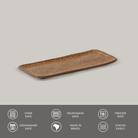 Porto Brasil Porto Brasil Everyday Organic Abstract Stoneware Serving Platter - Set of 4