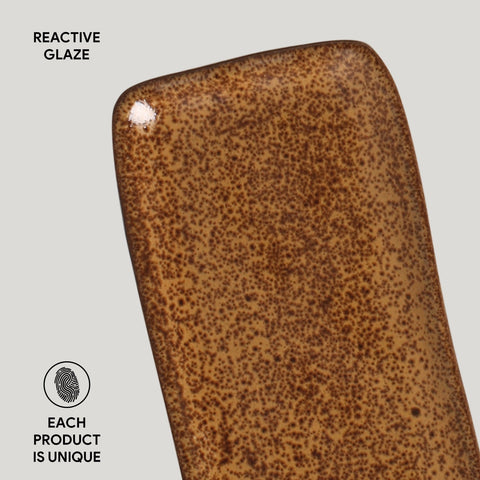 Porto Brasil Porto Brasil Everyday Organic Abstract Stoneware Serving Platter - Set of 4