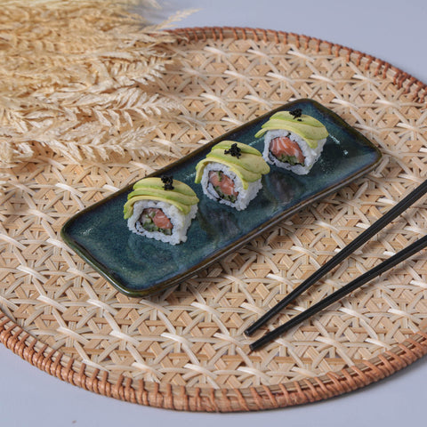 Porto Brasil Organic Abstract Hand Finished Stoneware Serving Platter - Set of 4