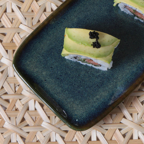 Porto Brasil Organic Abstract Hand Finished Stoneware Serving Platter - Set of 4