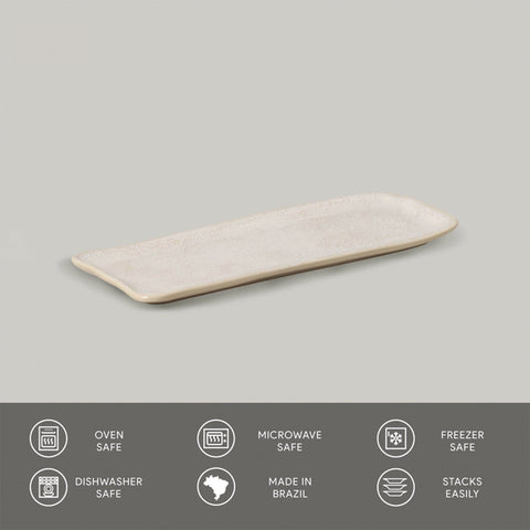 Porto Brasil Porto Brasil Everyday Minimalist Stoneware Serving Platter - Set of 4