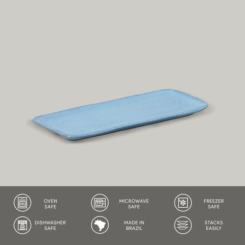 Porto Brasil Modern Abstract Hand Finished Glazed Stoneware Serving Platter - Set of 4