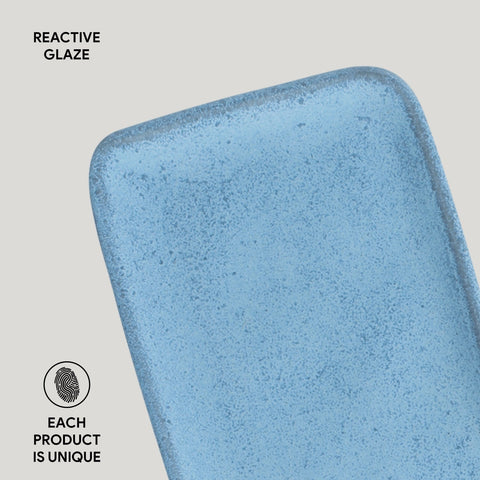 Porto Brasil Modern Abstract Hand Finished Glazed Stoneware Serving Platter - Set of 4