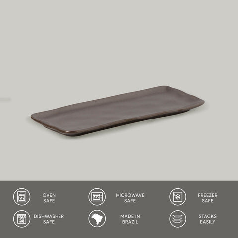 Porto Brasil Porto Brasil Modern Abstract Stoneware Serving Platter - Set of 4