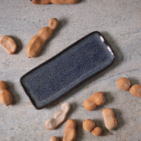 Porto Brasil Organic Abstract Stoneware Hand Finished Serving Platter - Set of 4