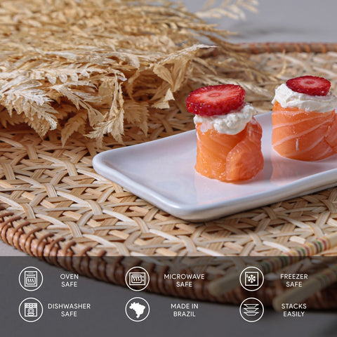 Porto Brasil Porto Brasil Everyday Minimalist Hand Finished Serving Platter - Set of 4