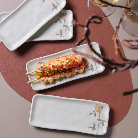 Porto Brasil Organic Hand Finished Stoneware Serving Platter - Set of 4