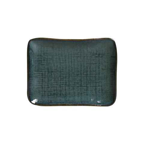 Porto Brasil Organic Abstract Hand Finished Glazed Stoneware Serving Platter - Set of 4