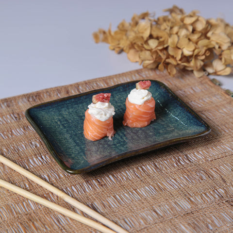 Porto Brasil Organic Abstract Hand Finished Glazed Stoneware Serving Platter - Set of 4