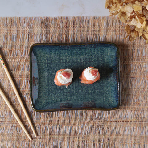 Porto Brasil Organic Abstract Hand Finished Glazed Stoneware Serving Platter - Set of 4