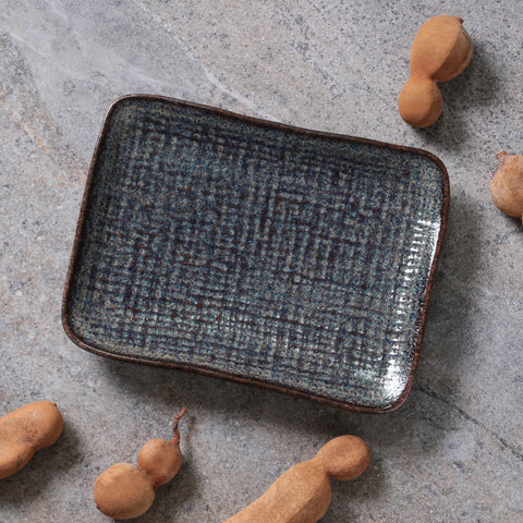 Porto Brasil Organic Abstract Stoneware Glazed Serving Platter - Set of 4