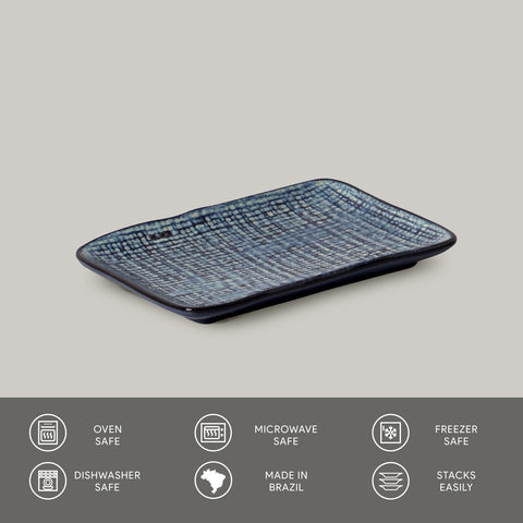 Porto Brasil Porto Brasil Decorated Abstract Stoneware Serving Platter - Set of 4