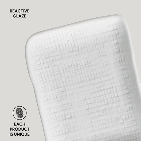 Porto Brasil Minimalist Abstract Hand Finished Stoneware Serving Platter - Set of 4