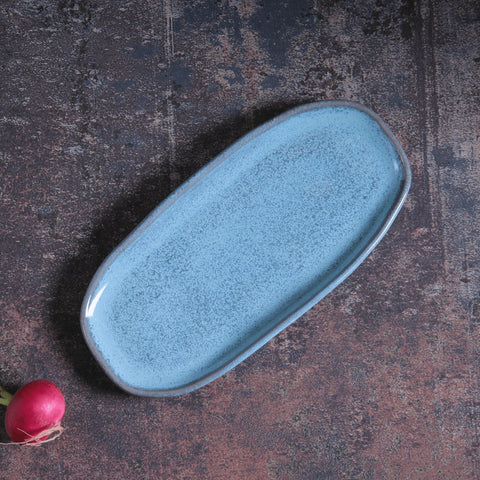 Porto Brasil Contemporary Abstract Hand Finished Stoneware Serving Platter - Set of 4