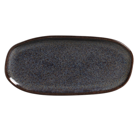 Porto Brasil Organic Abstract Hand Finished Glazed Stoneware Serving Platter - Set of 4