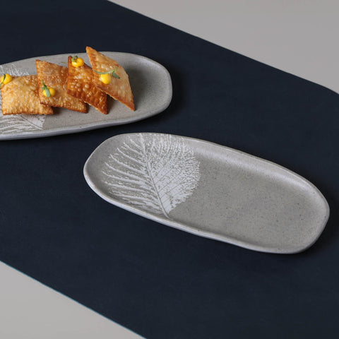 Porto Brasil Organic Hand Finished Stoneware Serving Platter - Set of 4