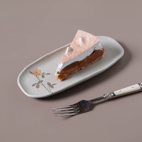 Porto Brasil Organic Minimalist Hand Finished Glazed Stoneware Serving Platter - Set of 4