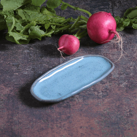 Porto Brasil Modern Abstract Stoneware Serving Platter with Hand Finished Glaze - Set of 4