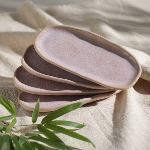 Porto Brasil Porto Brasil Everyday Organic Abstract Hand Finished Serving Platter - Set of 4