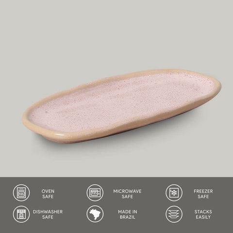 Porto Brasil Porto Brasil Everyday Organic Abstract Hand Finished Serving Platter - Set of 4