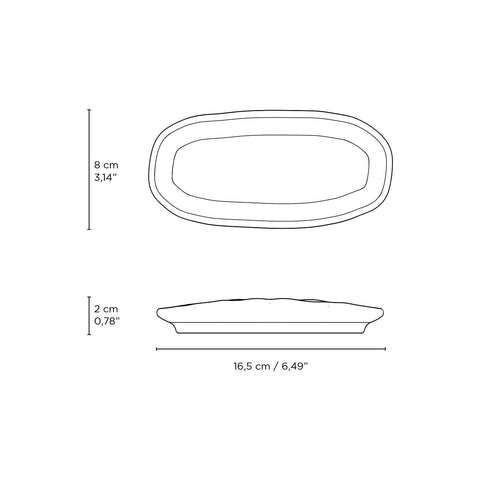 Porto Brasil Porto Brasil Everyday Organic Abstract Hand Finished Serving Platter - Set of 4