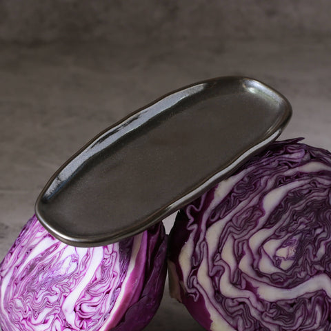 Porto Brasil Organic Abstract Stoneware Glazed Serving Platter - Set of 4