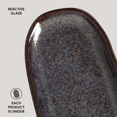 Porto Brasil Porto Brasil Everyday Organic Abstract Stoneware Serving Platter - Set of 4