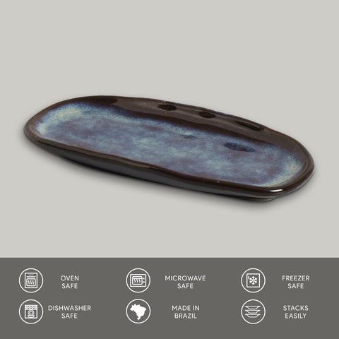 Porto Brasil Porto Brasil Everyday Organic Abstract Glazed Serving Platter - Set of 4