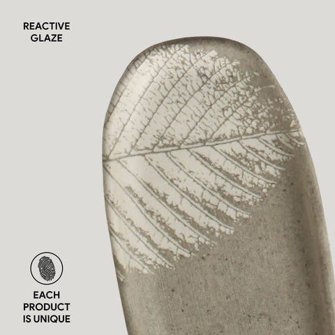 Porto Brasil Organic Hand Finished Graphic Print Stoneware Serving Platter - Set of 4