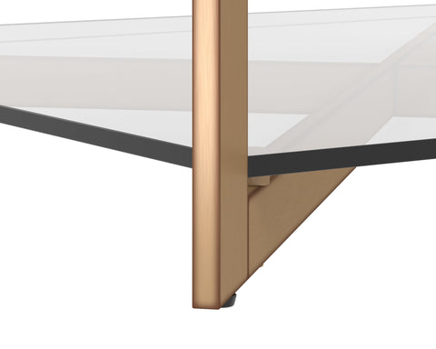 Sunpan Xavier Timeless Minimalist Modern Square Coffee Table