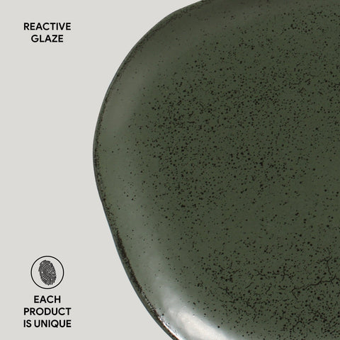 Porto Brasil Everyday Organic Abstract Glazed Stoneware Plate Set - Set of 6
