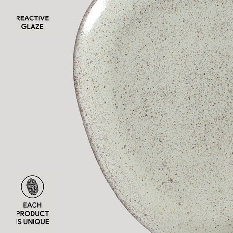 Porto Brasil Everyday Organic Abstract Glazed Stoneware Dinner Plate Set - Set of 6