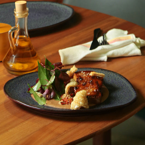 Porto Brasil Everyday Handmade Abstract Glazed Stoneware Plate Set - Set of 6