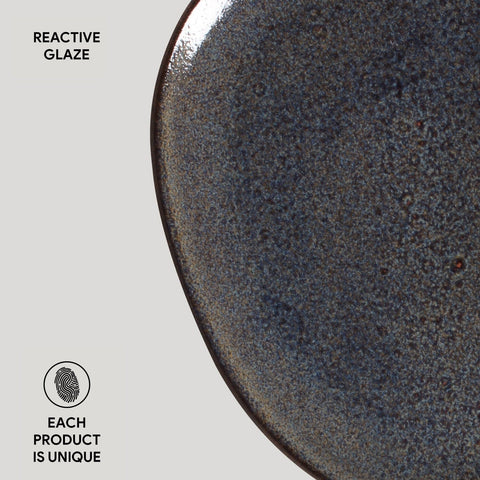 Porto Brasil Everyday Handmade Abstract Glazed Stoneware Plate Set - Set of 6