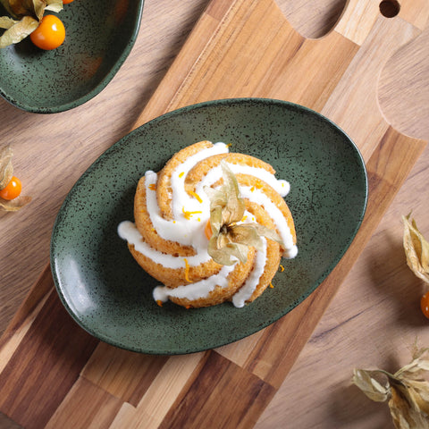 Porto Brasil Everyday Abstract Organic Glazed Stoneware Dessert Plate Set - Set of 6