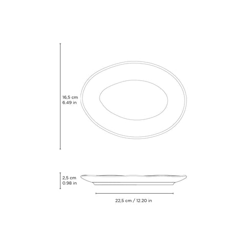 Porto Brasil Everyday Modern Matte Black Handmade Stoneware Dessert Plate Set - Set of 6