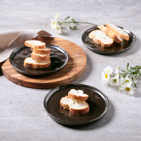 Porto Brasil Everyday Modern Bread & Butter Glazed Plate Set - Set of 6