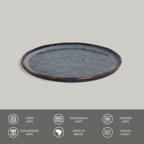 Porto Brasil Everyday Abstract Glazed Stoneware Plate Set - Set of 6