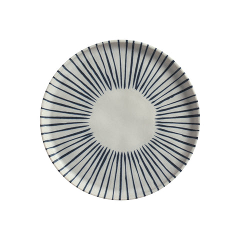 Porto Brasil Decorated Scandinavian Geometric Glazed Plate Set - Set of 6